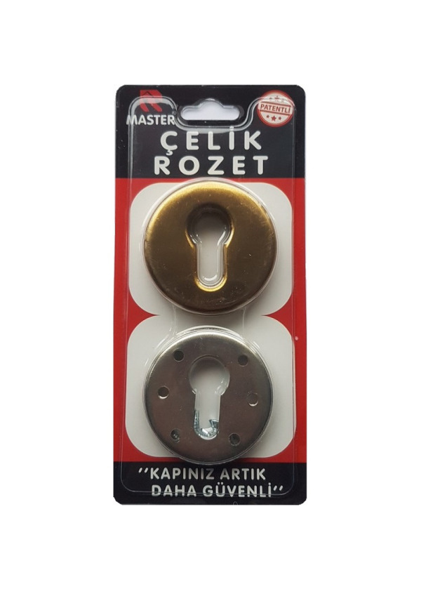 6 Vidalı Çelik Rozet Sarı (MCR-06G)