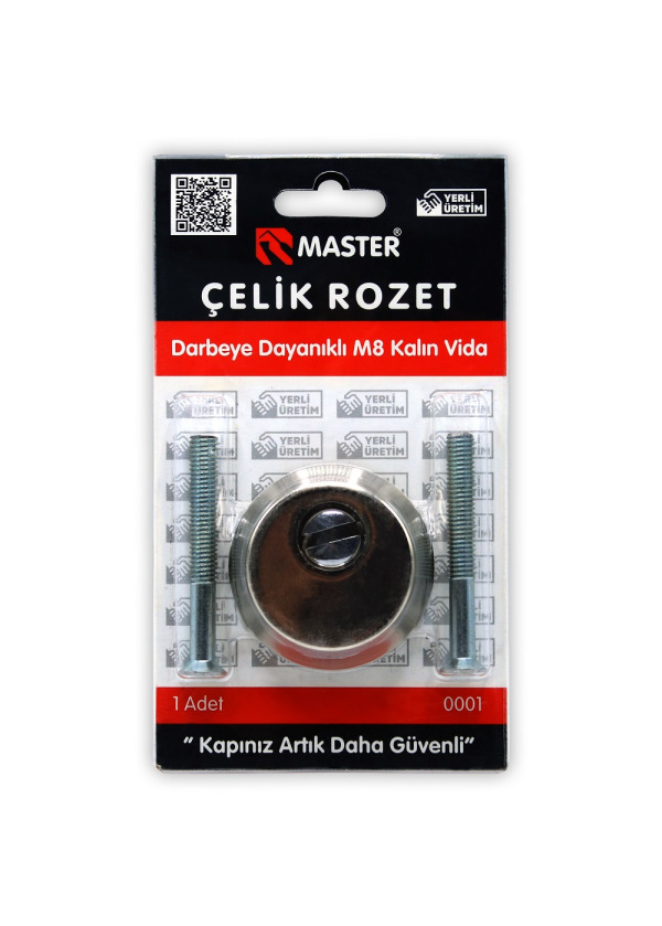 Metrik 8 Vidalı Çelik Rozet Saten (MCR-08S)