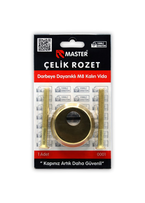 Metrik 8 Vidalı Çelik Rozet Sarı (MCR-08G)