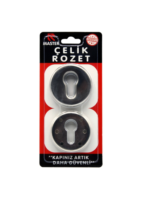 6 Vidalı Çelik Rozet Saten (MCR-06S)